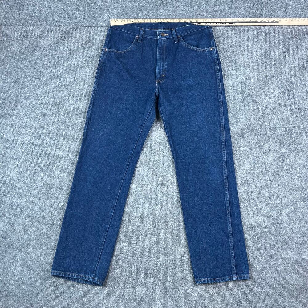 Rustler Jeans Mens Size 34x32 Dark Wash Blue Straight Leg‎ Classic Denim
